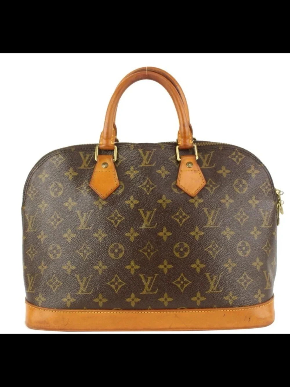 Louis Vuitton Monogram Alma Satchel in Brown and Tan